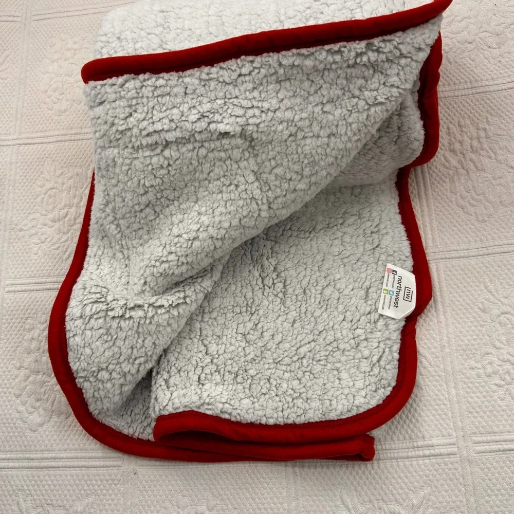 Northwest Tampa Bay Buccaneers NFL Sherpa Fleece Throw Blanket Red White